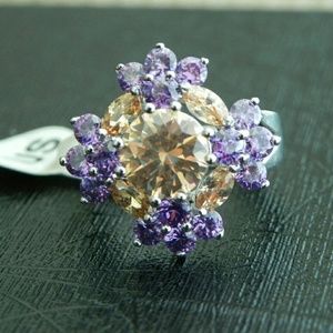 Brazilian Citrine & Amethyst Ring Size 8 ( US )